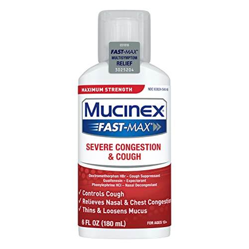 Congestion and Cough Liquid, Mucinex Fast-Max Severe Congestion and Cough Liquid, 6 fl. oz.(Package May Vary)