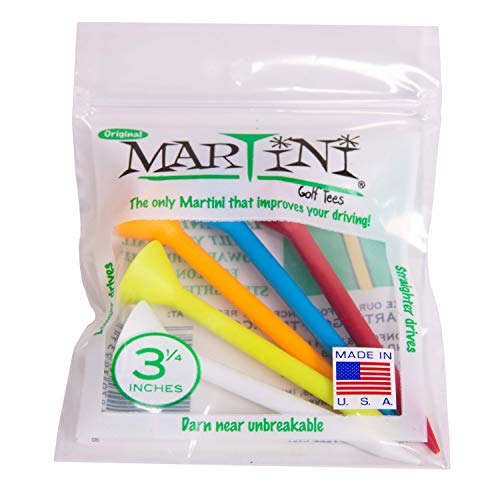 ProActive Sports Martini Golf 3-1/4″ Durable Plastic Tees 5-Pack (Assorted Colors)