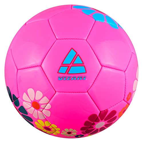 Vizari Blossom Soccer Ball (4, Pink/Blue)