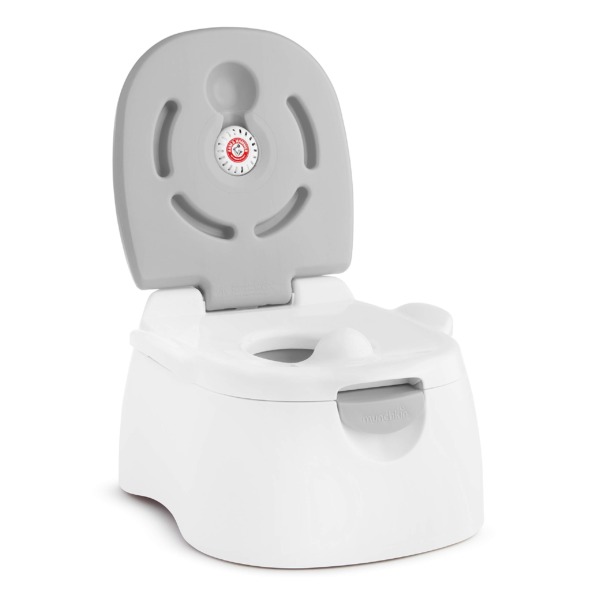 Munchkin® Arm & Hammer Multi-Stage 3-in-1 Potty Seat, (Potty Chair, Trainer Ring and Step Stool), Grey