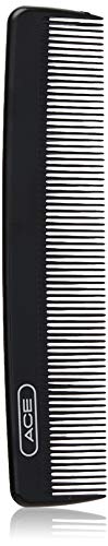ACE Pocket Fine Tooth Comb – 4.5 Inch, Black – Great for All Hair Types – Fine Comb Teeth for Thin to Medium Hair – Durable for Everyday and Professional Use