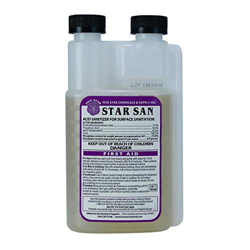 Five Star – Star San – 16 Ounce – Brew Sanitizer High Foaming Acid Anionic