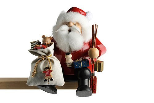 KWO Large Sitting Santa German Christmas Incense Smoker Handcrafted in Germany