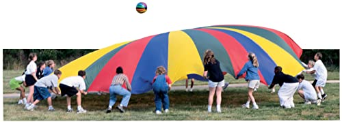 Sportime GripStarChutes Parachute 4-Layer Construction and 30 Handles- 30 foot Diameter