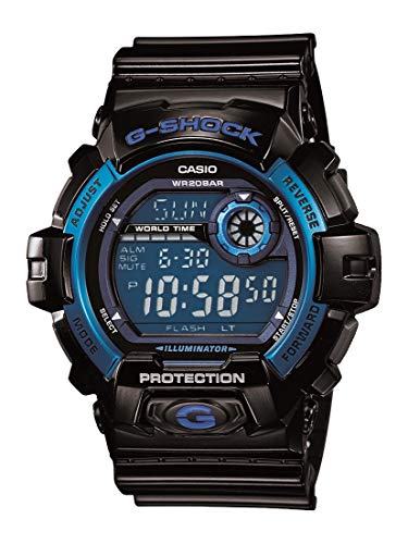 Casio Men’s G8900A-1CR G-Shock Black and Blue Resin Digital Sport Watch