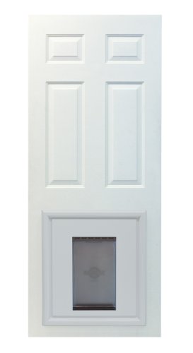 PetSafe Single Panel Replacement Pet Door Insert with Paintable Frame Specifically Designed for Panel Doors, Durable Plastic Frame, Snap-On Closing Panel, Up to 220 lbs