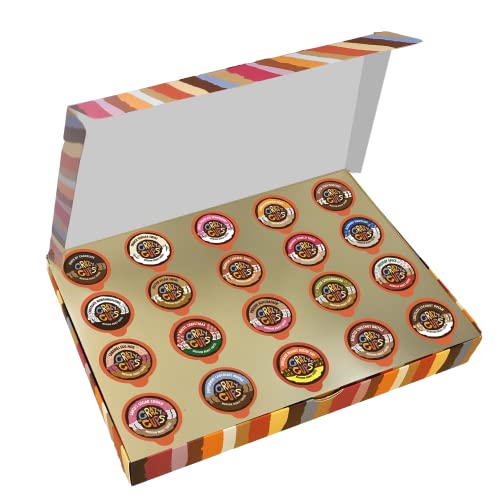 Crazy Cups Coffee Gifts, Flavored Coffee Gift Box for Keurig K Cup Machines, Deluxe Holiday Coffee Sampler, 20 Count