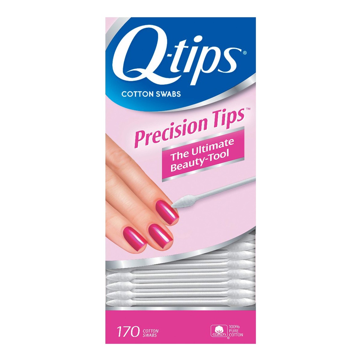 Q-tips Cotton Swabs For Hygiene and Beauty Care Q Tips Precision Cotton Tips Cotton Swab Made With 100% Cotton, 170 Count (Pack of 3) | The Storepaperoomates Retail Market - Fast Affordable Shopping