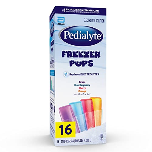 Pedialyte Electrolyte Solution Pops Variety (Does not ship frozen), 2.1 Fl Oz (Pack of 16)