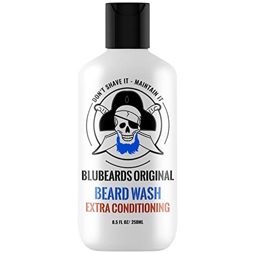 Bluebeards Original Beard Wash and Conditioner for Men, 8.5 oz. – Natural Beard Wash and Beard Moisturizer, with Aloe & Lime – Deeply Cleans, Softens, and Conditions Your Beard and Skin – Made in USA