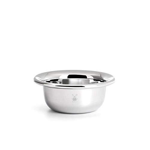 MÜHLE Shaving Soap Dish – Chrome Plated Stainless Steel Bowl, Luxury Shave Accessory for Men