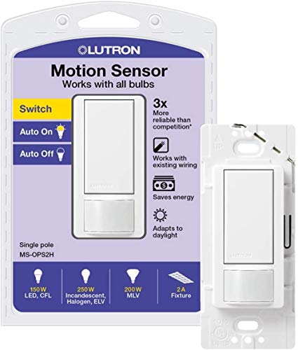 Lutron Maestro Motion Sensor Switch | 2 Amp, Single Pole | MS-OPS2-WH, White
