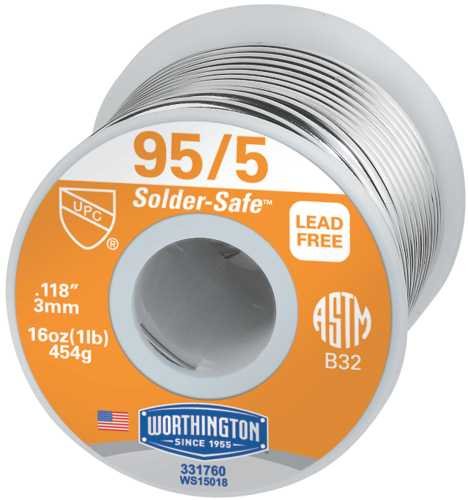 Worthington 331760 Wire Solder, 95/5 1 lb. Roll