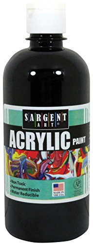 Sargent Art 24-2485 16-Ounce Acrylic Paint, Black