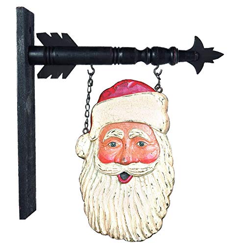 K&K Interiors B3834 Resin Santa Face Arrow Replacement (2 Sided), White