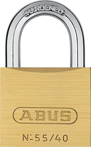 ABUS 55/40 Solid Brass Padlock with Hardened Steel Shackle, Keyed Different