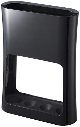 Yamazaki Compact Home Oval Holder for Umbrellas & Walking Canes | Plastic | Umbrella Stand, One Size, Black