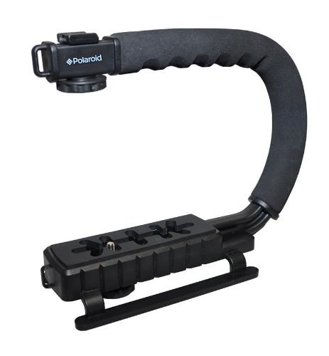 Polaroid Sure-GRIP Professional Camera / Camcorder Action Stabilizing Handle Mount For The Olympus Evolt PEN E-P3, PEN E-P2, E-PL1, E-PL2, PEN E-PL3, E-PL5, E-PM1, E-PM2, GX1, OM-D E-M5, E-M1, E-M10, E-P5, E-30, E-300, E-330, E-410, E-420, E-450, E-500, E