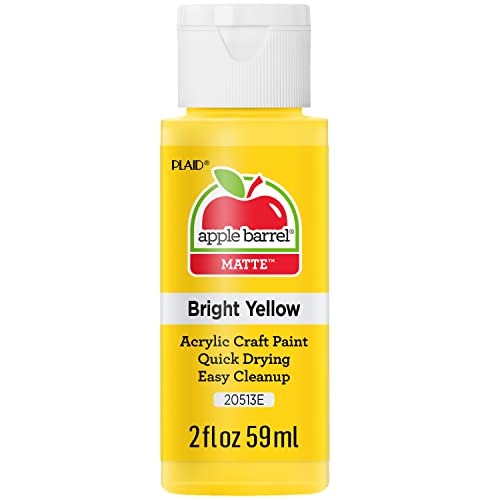 Apple Barrel Acrylic Paint in Assorted Colors (2 oz), 20513, Bright Yellow