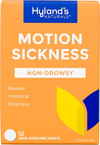 Hyland’s Naturals Motion Sickness, Nausea Relief Tablets, All Natural Treatment for Car Sickness and Sea Sickness, 50 Co