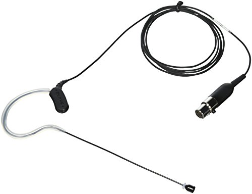 Shure MX153B/O-TQG Omnidirectional Earset Headworn Microphone, Black