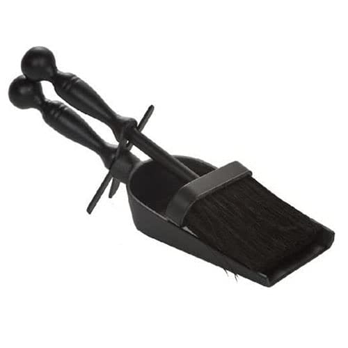 Dagan Industries Black Steel Ash Brush and Cast Iron Shovel – 11.5 inch