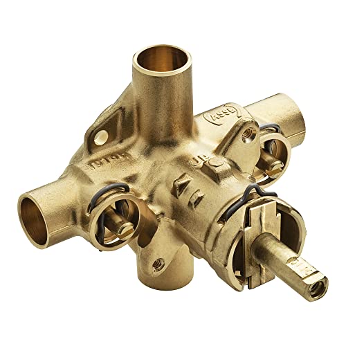 Moen Commercial PosiTemp Pressure Balancing Shower Valve with Stops 1/2-Inch Sweat CC Connections and 1/4 Turn Stops, 8371HD