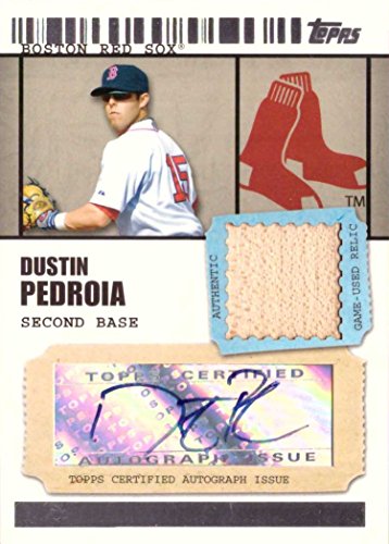 2009 Topps Ticket to Stardom Relics #TSAR-DP Dustin Pedroia Certified Autograph Game Used Bat Baseball Card – Only 489 made!