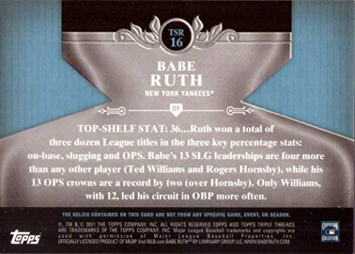 2011 Topps Tier One Relics #TSR16 Babe Ruth Game Used Bat Baseball Card – Only 399 made! | The Storepaperoomates Retail Market - Fast Affordable Shopping