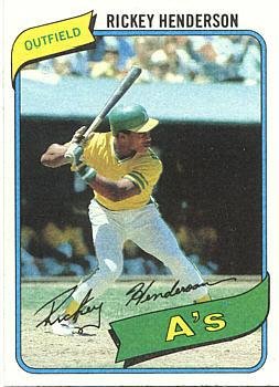 1980 Topps Baseball #482 Rickey Henderson Rookie Card