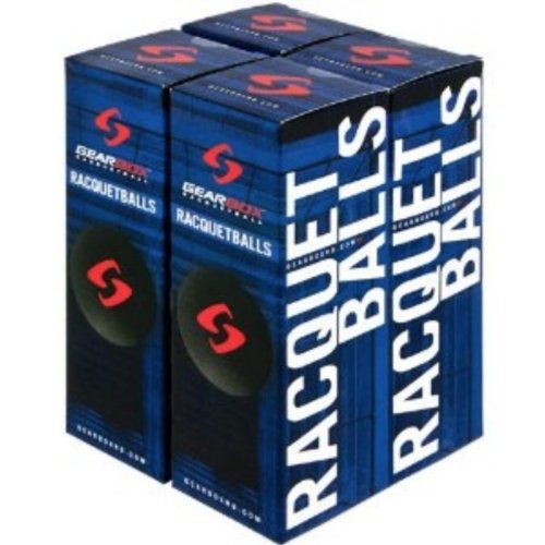 GearBox Racquetballs – Black 4 Boxes of 3 Balls