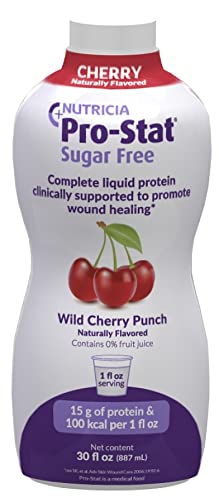 Pro-Stat Concentrated Liquid Protein Medical Food – Wild Cherry Punch Flavor, 30 Fl Oz Bottle
