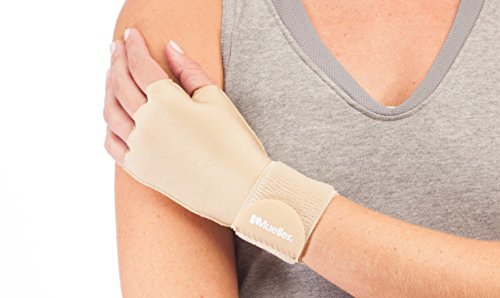 Mueller Sports Medicine Arthritis Compression Glove, Hand and Wrist Support, Fits Right or Left Hand, For Men and Women, Beige, Small/Medium