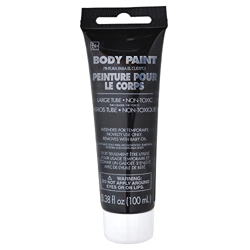 amscan Non Toxic Cream Based Full Body Paint, 3.4 oz, 1 ct, Black