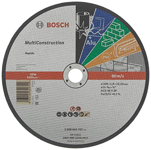Bosch Cutting Disc Universal Flat Hub Rapido Multi Construction 230×1.9 mm – 2608602767