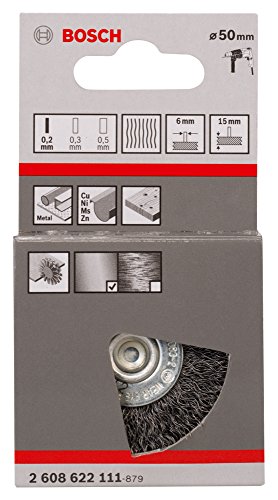 Bosch 2608622111 Shank Wire Wheel Crimped Wire, 0.2mm Steel, 50mm x 6mm, Silver | The Storepaperoomates Retail Market - Fast Affordable Shopping