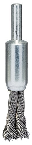 Bosch 2608622115 Shank Pencil Brush Knotted Wire, 0.35mm Steel, 10mm x 6mm, Silver