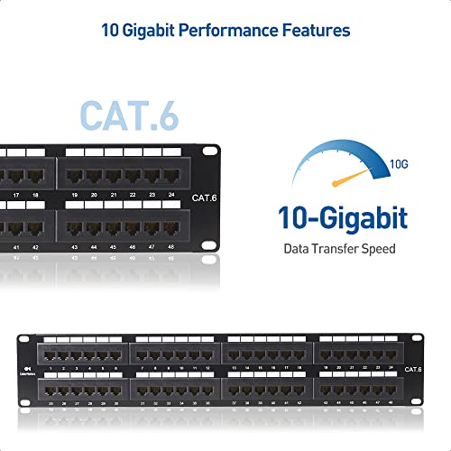 Cable Matters UL Listed Rackmount or Wall Mount 2U 48 Port Network Patch Panel (19-inch Cat6 Patch Panel / RJ45 Patch Panel) for Gigabit Network Switch, 110 or Krone Impact Tools Compatible | The Storepaperoomates Retail Market - Fast Affordable Shopping