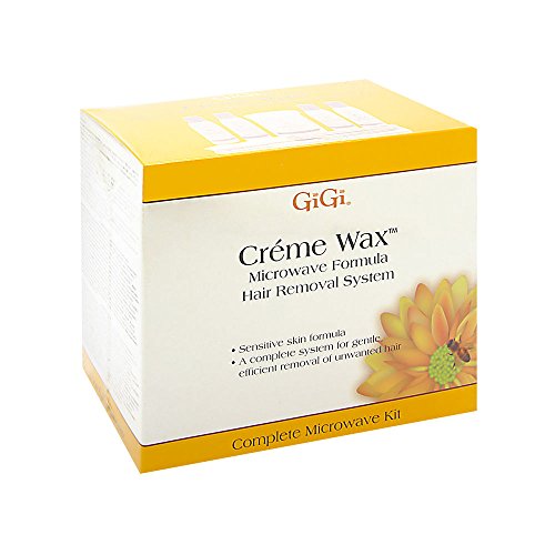 GiGi Creme Wax Microwave Formula Hair Removal System Complete Microwave Kit 35 Piece Kit
