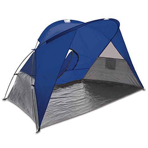 ONIVA – a Picnic Time brand – Cove Portable Beach Tent – Pop Up Tent – Beach Sun Shelter Pop Up, (Blue with Gray Accents)