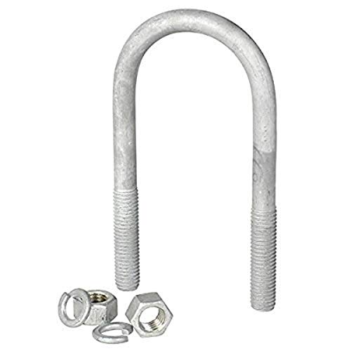 CE Smith Trailer 15251A Round U-Bolt with Washers & Nuts, 3/8″ x 1-3/4″ x 4-13/16″- Replacement Parts and Accessories for Your Ski Boat, Fishing Boat or Sailboat Trailer, 15285GA