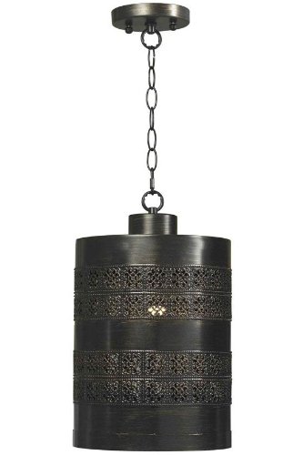 Home Decorators Collection Seville Pendant, Cylinder 12×10, Aged Bronze
