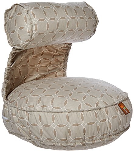 Leachco Preggie Pouffe Maternity Soft Seat, Taupe Rings