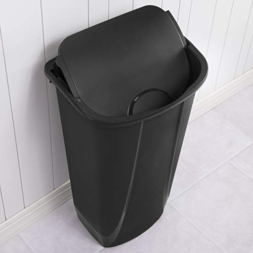 Sterilite 10939006 11 Gallon/42 Liter SwingTop Wastebasket, Black, 6-Pack | The Storepaperoomates Retail Market - Fast Affordable Shopping