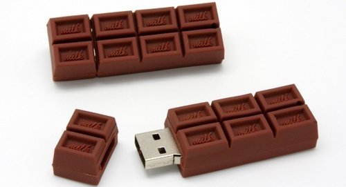 Chocolate Bar USB Flash Drive – Data Storage Device – 4GB – Key Ring Included
