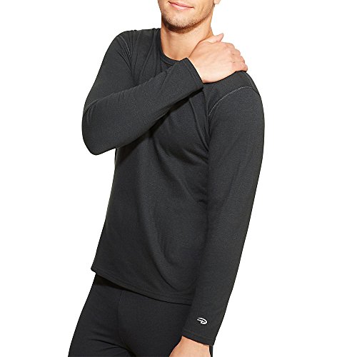 Duofold Men’s Heavy Weight Double Layer Thermal Shirt, Black, Large
