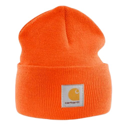 Carhartt – Acrylic mens Watch Cap – Bright Orange, branded beanie ski hat