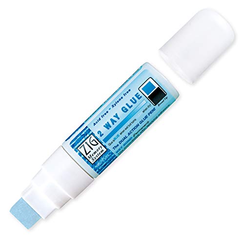 Zig Kuretake 2 Way Glue Stick Pen, Board Tip,15mm Tip, AP-Certified, Made in Japan
