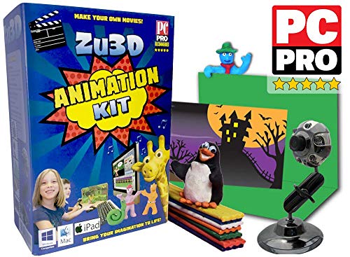 Zu3D Complete Stop Motion Animation Software Kit For Kids Includes Camera Handbook And Two Software Licenses Works On Windows Apple Mac OS X And iPad iOS