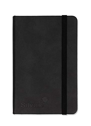 Silvine Executive Soft Feel Pocket Notebook Ruled with Marker Ribbon 160pp 90gsm 143x90mm Black Ref 196BK